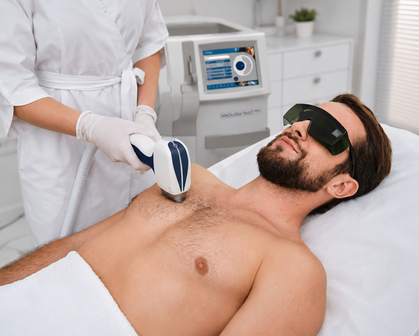 epilazione laser uomo a lugano zona: Petto e addome.